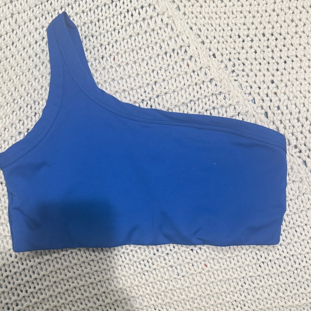 all in motion Royal Blue One-Shoulder Swim Top